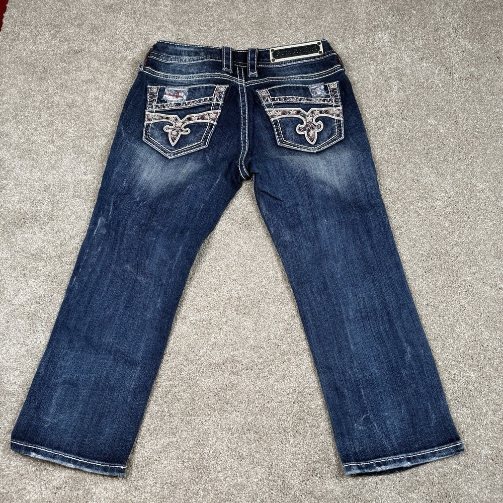 Rock Revival Capri Jeans 27 Carrieya Stars & Stripes American Flag 4th Of July - Picture 3 of 13